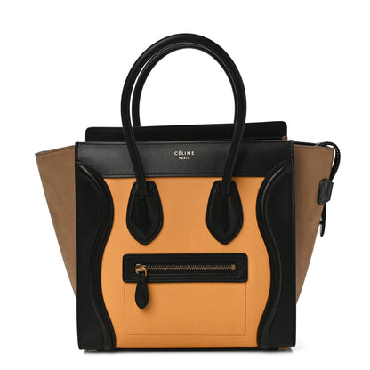 Celine Baby Grained Calfskin Nubuck Micro Tri-Color Luggage Corn 1 of 9