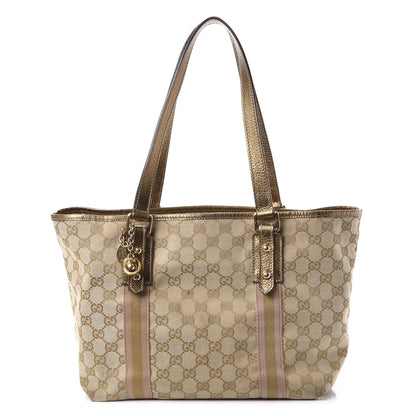 Gucci Monogram Medium Jolicoeur Tote Metallic 1 of 10