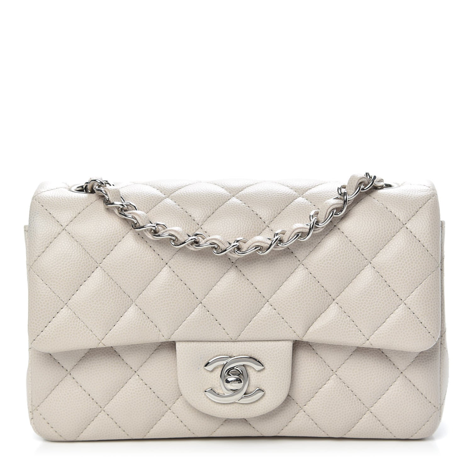 Chanel Caviar Quilted Mini Rectangular Flap Ivory 1 of 10