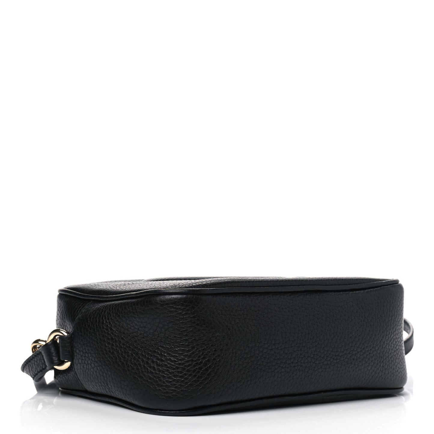 Pebbled Calfskin Small Soho Disco Bag Black