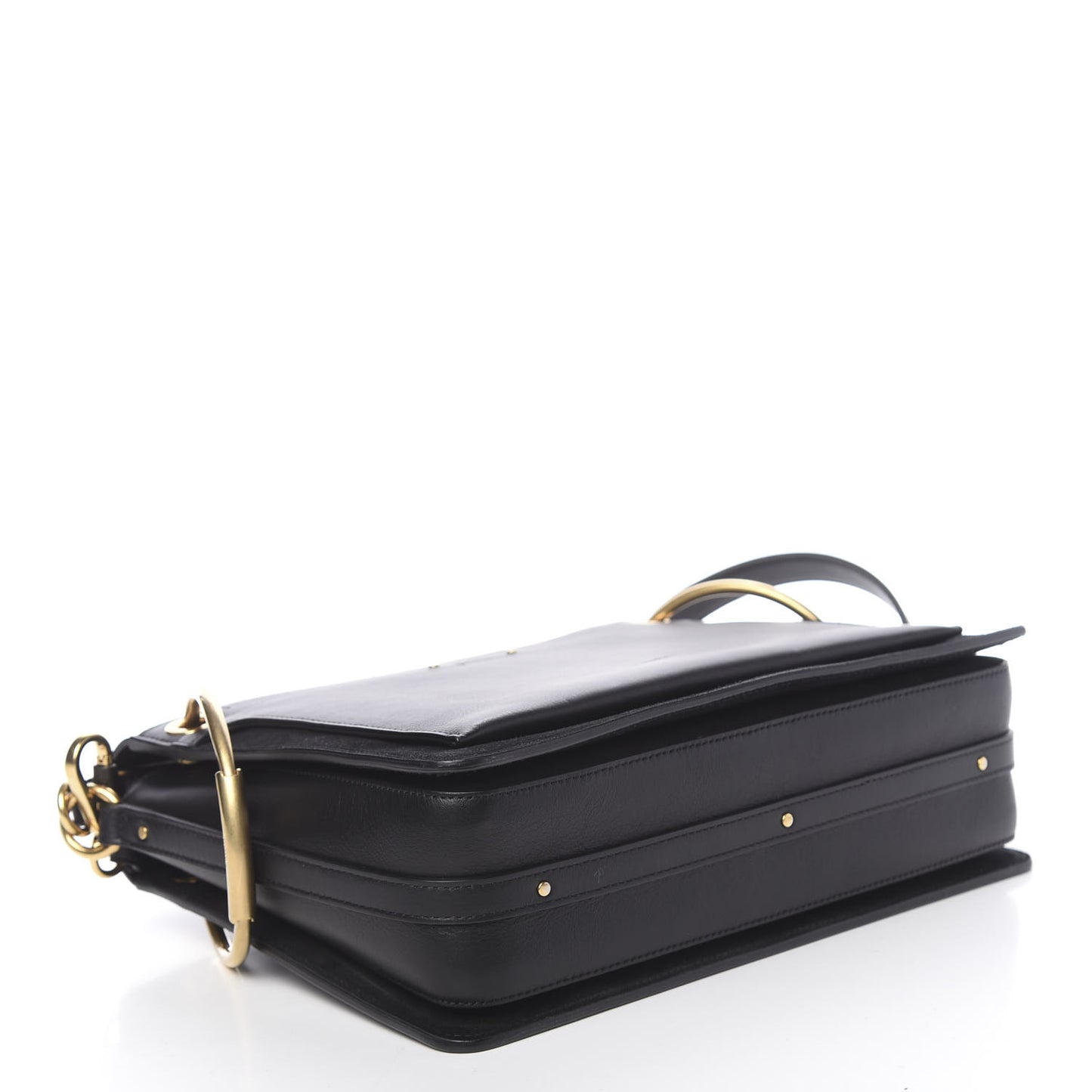 Calfskin Suede Medium Roy Bag Black