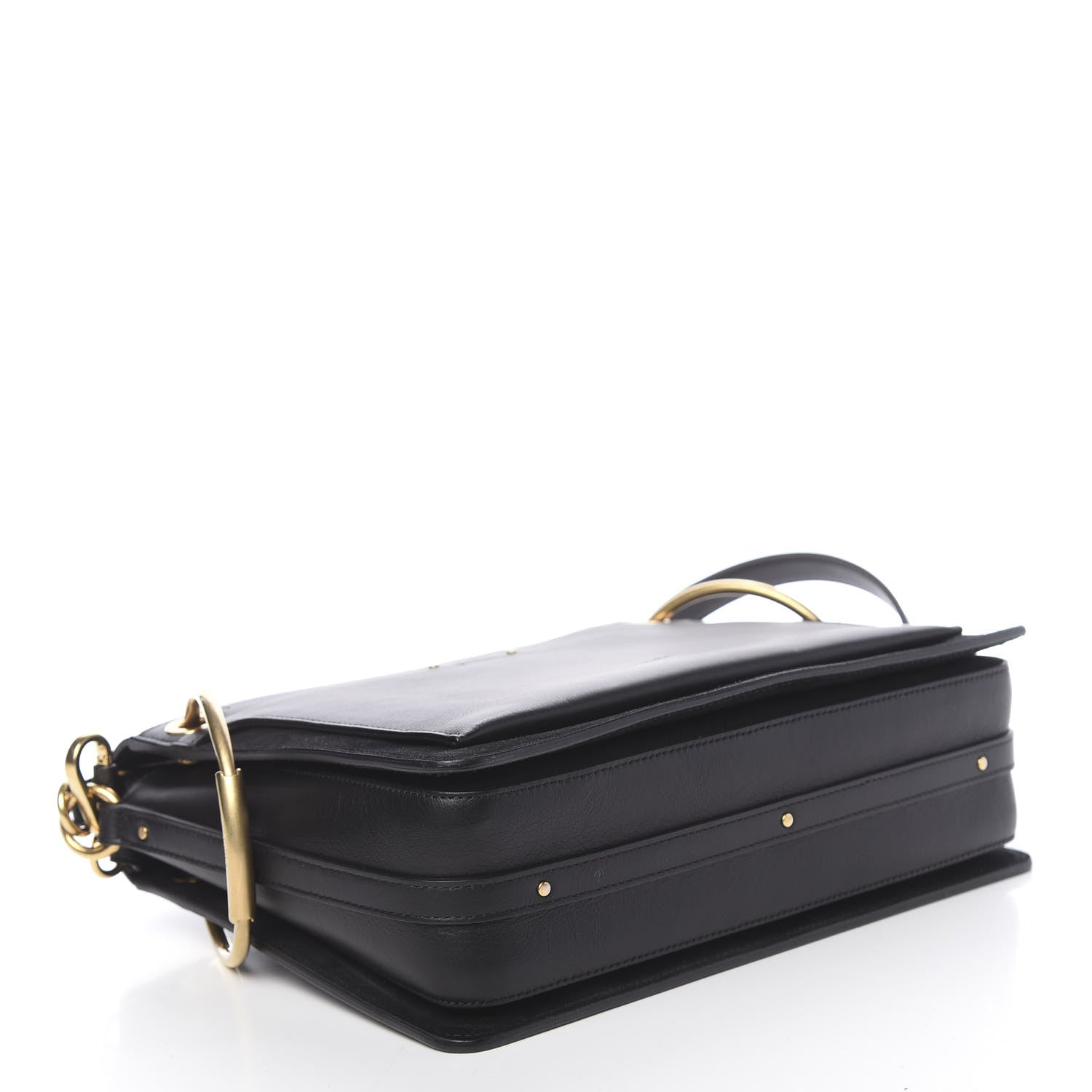 Chloe Calfskin Suede Medium Roy Bag Black 4 of 9