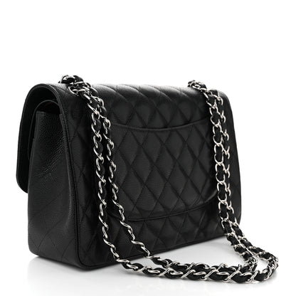 Chanel Caviar Quilted Jumbo Double Flap Black 3 of 11