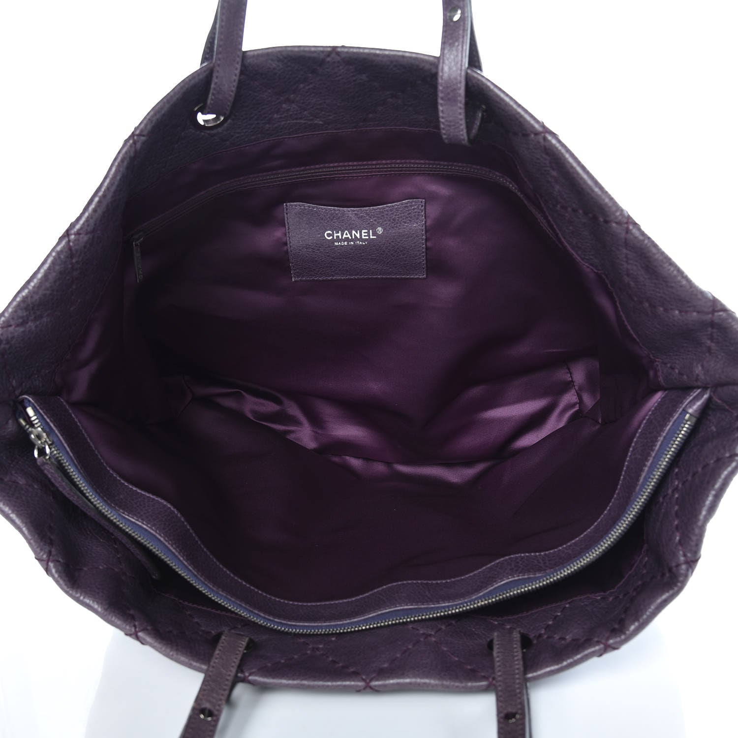 Chanel Glazed Calfskin Large On The Road Tote Purple 4 of 16