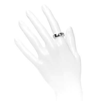 Cartier 18K White Gold 3 Diamond 5.5mm LOVE Ring 50 5.25 2 of 5