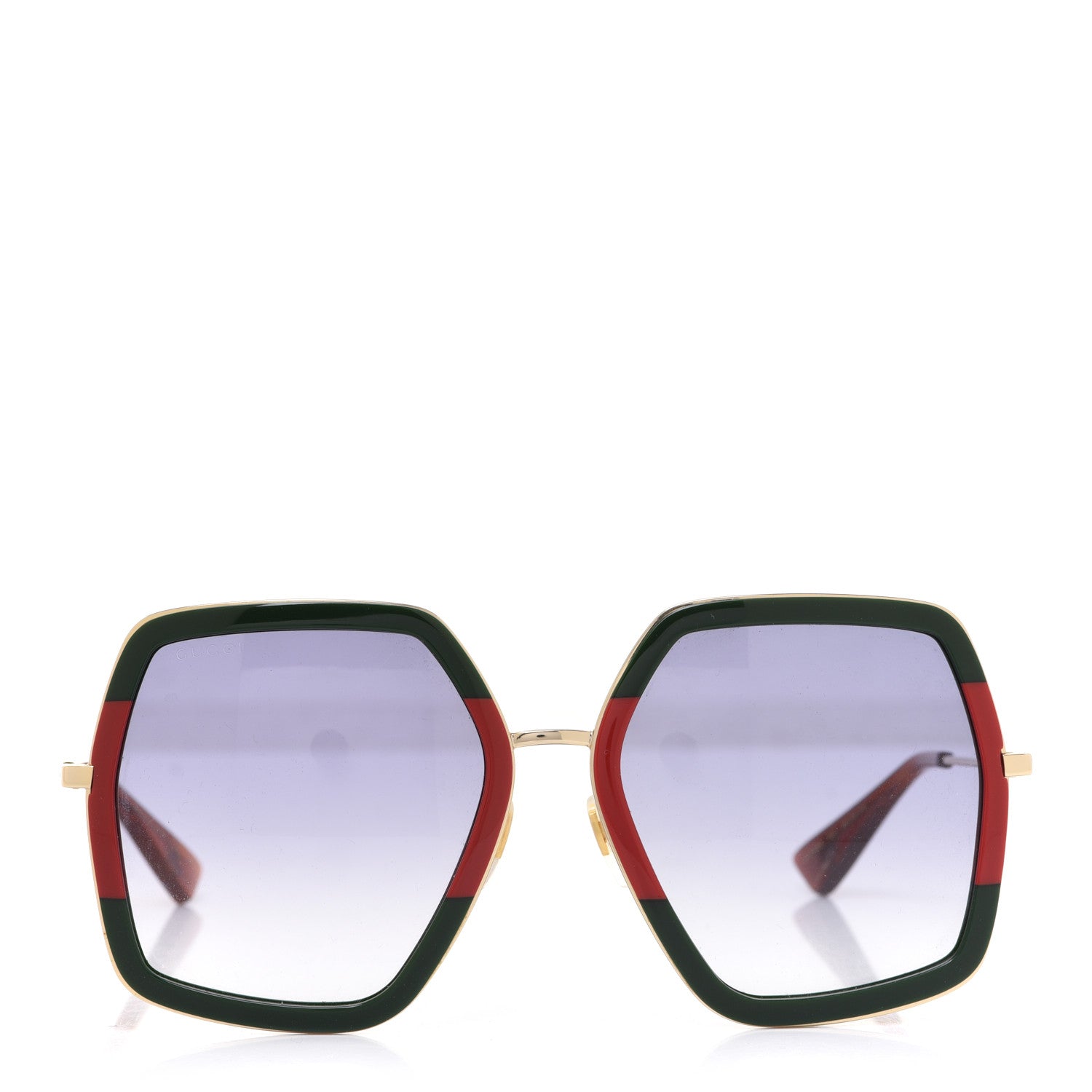 Gucci Square Frame Web GG0106S Sunglasses Tortoise 2 of 8
