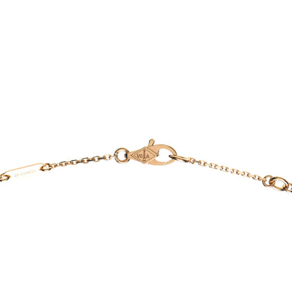 Van Cleef & Arpels 18K Rose Gold Carnelian Sweet Alhambra Pendant Necklace 4 of 7