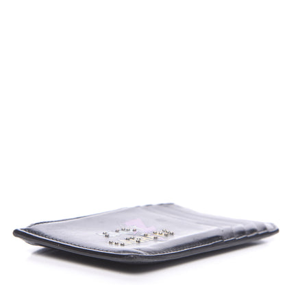 Saint Laurent Calfskin Eclair Fragments Studded Zip Pouch Card Holder Black 3 of 7