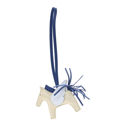 Hermes Milo Lambskin Grigri Rodeo Pegase Horse Bag Charm PM Craie Bleu De France Bleu Brume 1 of 5