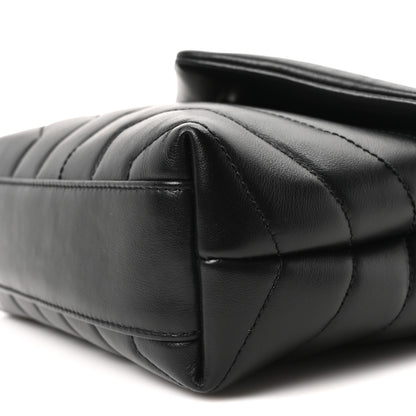 Saint Laurent Calfskin Y Quilted Monogram Monochrome Toy Loulou Crossbody Bag Black 10 of 11