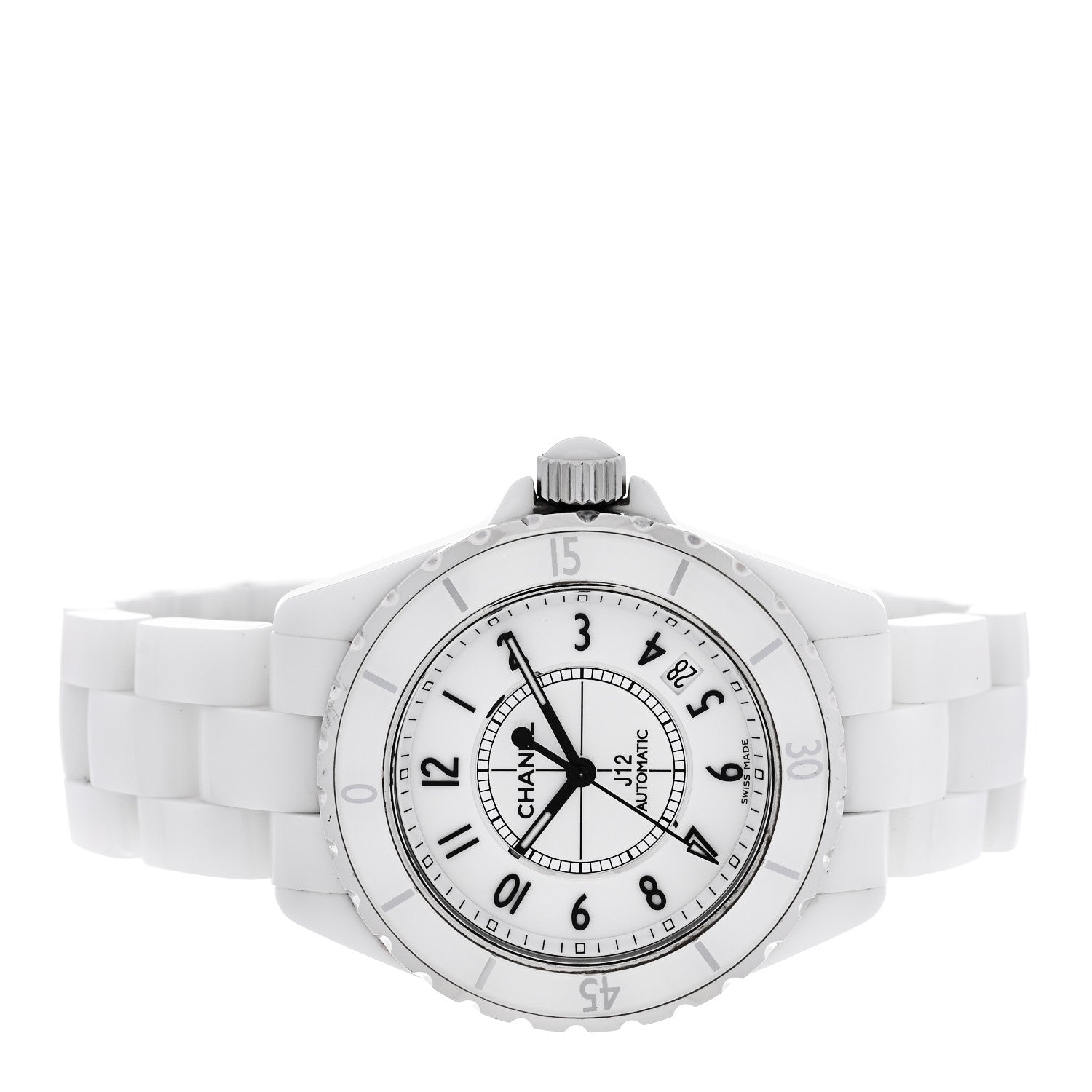 Chanel Stainless Steel Ceramic 38mm J12 Automatic Watch White White 2 of 5