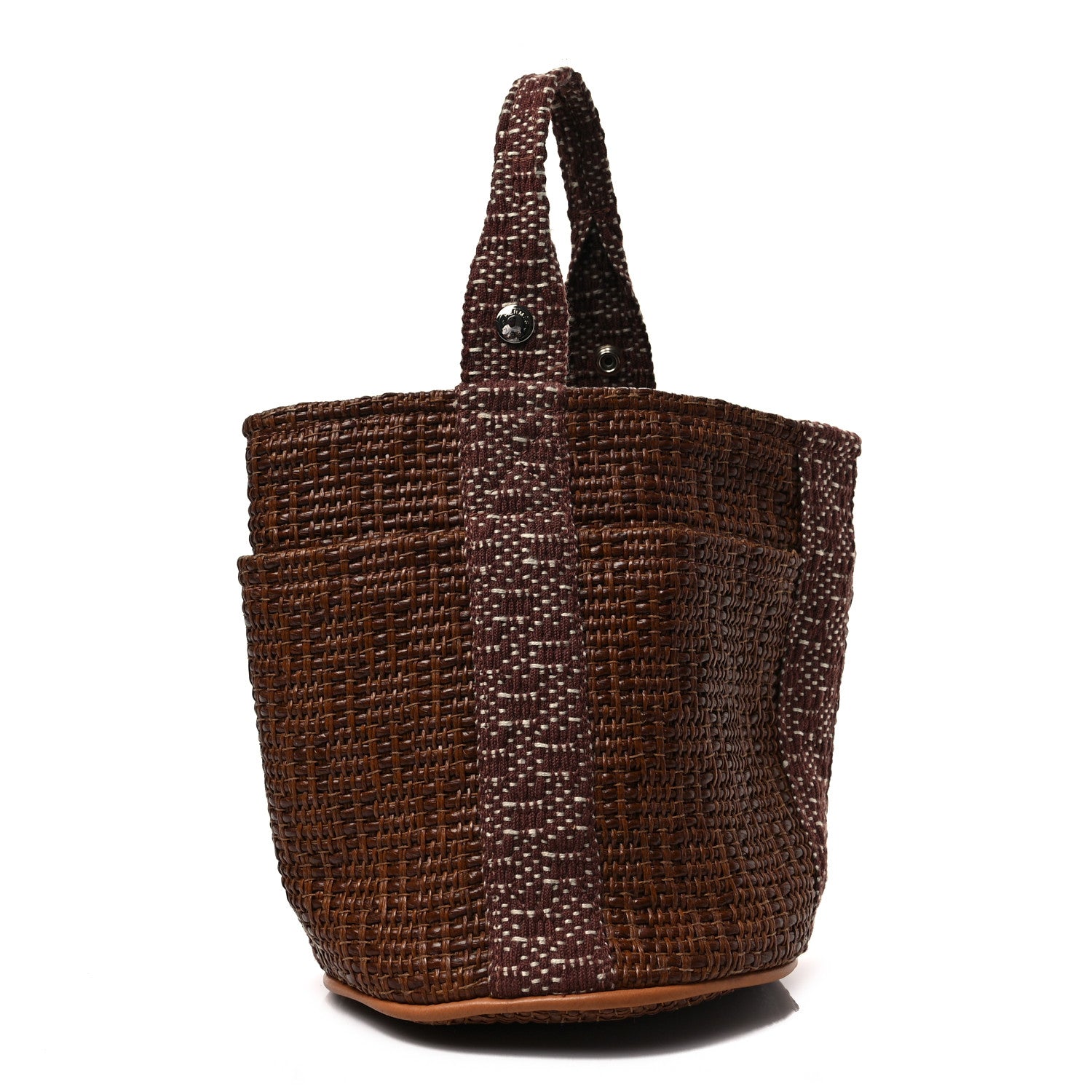 Hermes Woven Straw Saxo PM Tote 1 of 7