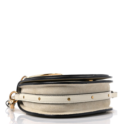Chloe Calfskin Suede Small Nile Bracelet Bag Off White 4 of 12