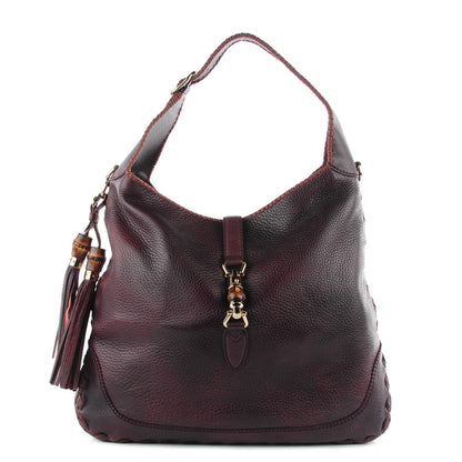 Gucci Calfskin Large New Jackie Shoulder Bag Brown 1 of 7