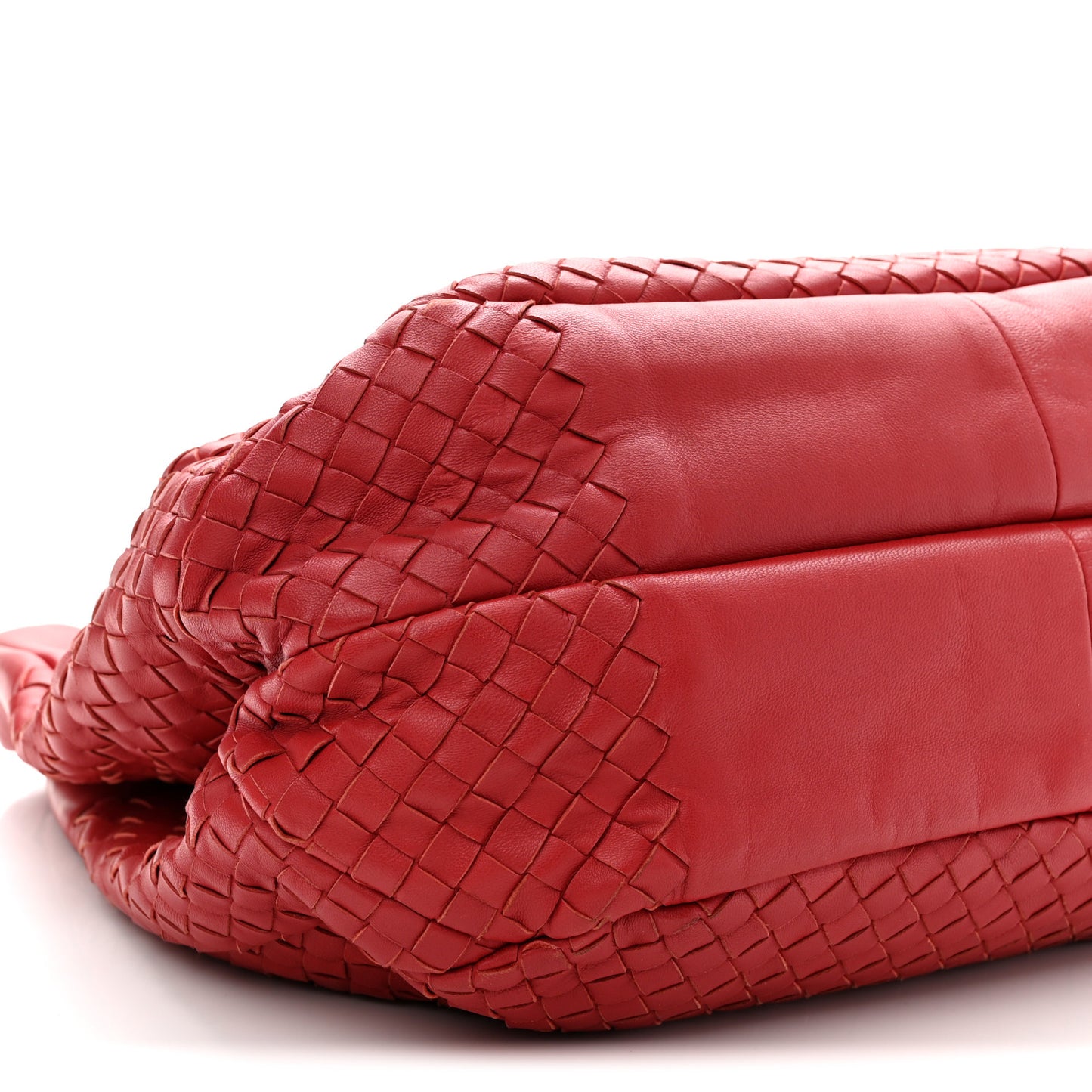 Nappa Intrecciato Medium Campana Hobo Red