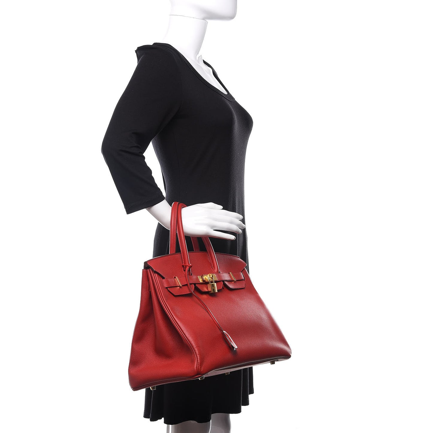 Epsom Birkin 35 Rouge Casaque