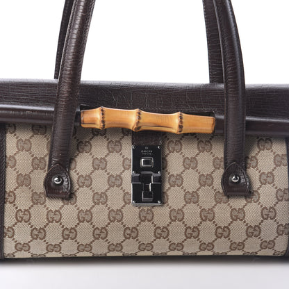 Gucci Monogram Bamboo Bullet Bag Dark Brown 7 of 9
