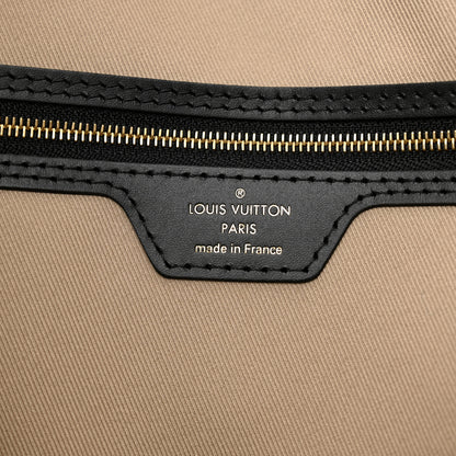 Louis Vuitton Cotton Monogram Embroidered Neverfull MM Beige Black 7 of 10