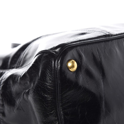 Prada Vitello Shine Tote Black 10 of 14