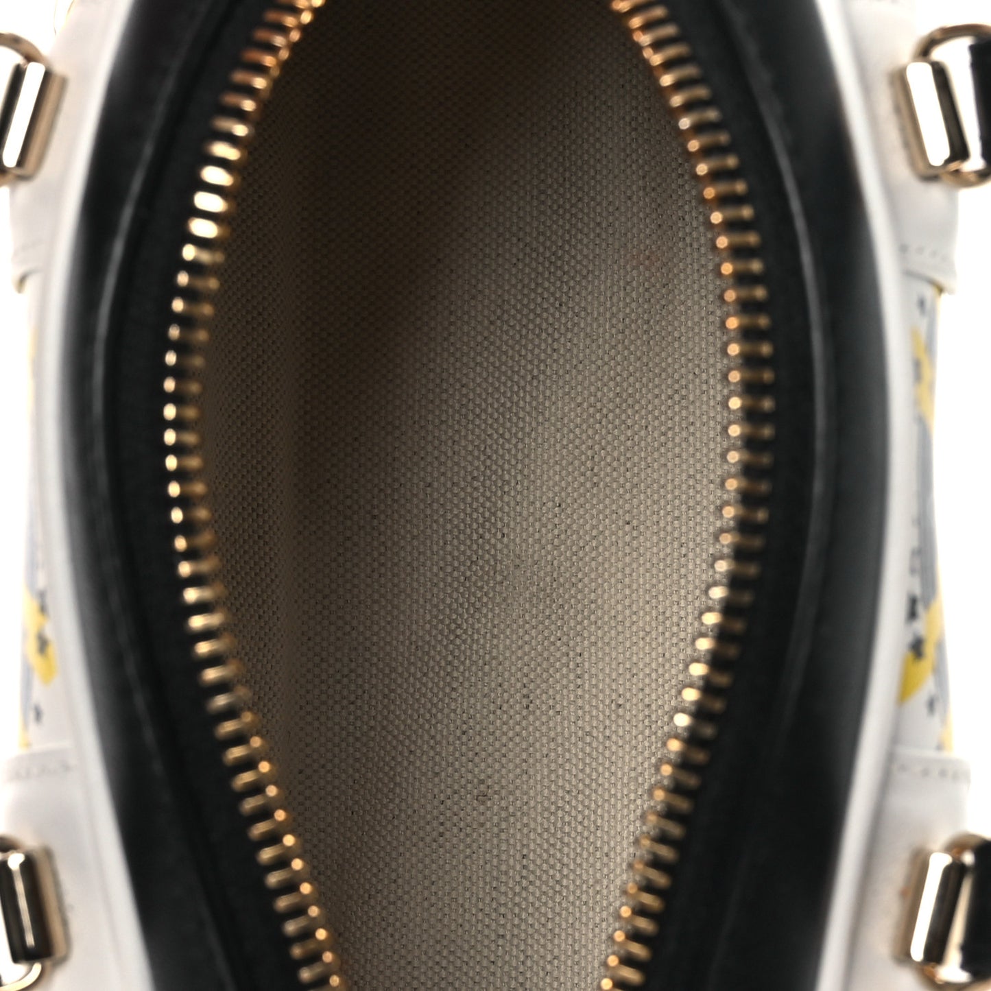 Calfskin Animal Print Micro Dior Vibe Zip Bowling Bag White Multicolor