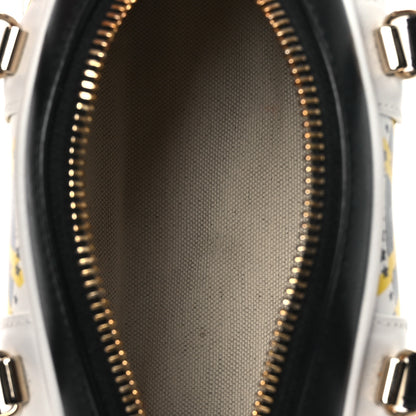 Christian Dior Calfskin Animal Print Micro Dior Vibe Zip Bowling Bag White Multicolor 5 of 12