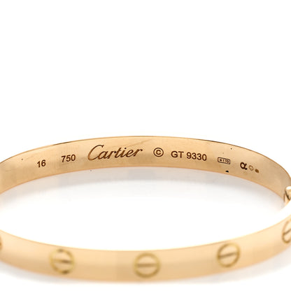 Cartier 18K Yellow Gold LOVE Bracelet 16 4 of 4