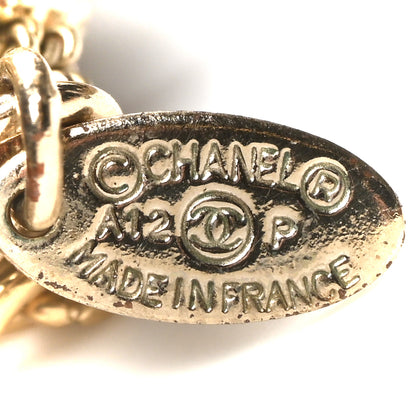 Chanel Pearl Bead Chain CC Multi Strand Necklace Gold Ruthenium Black 6 of 7