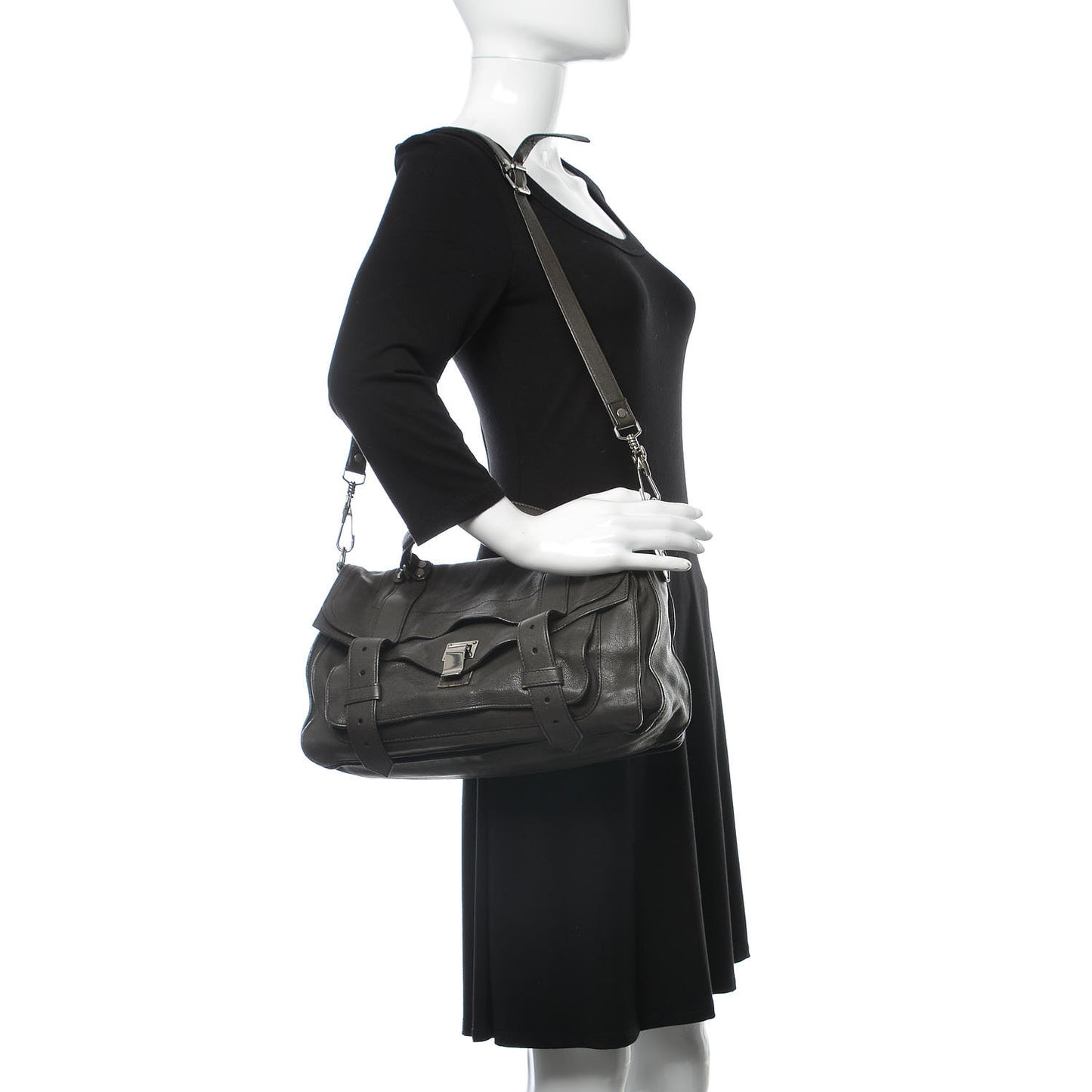 Lambskin Medium PS1 Satchel Black
