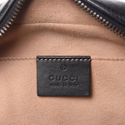Gucci Calfskin Matelasse Small GG Marmont Chain Shoulder Bag Black 6 of 10