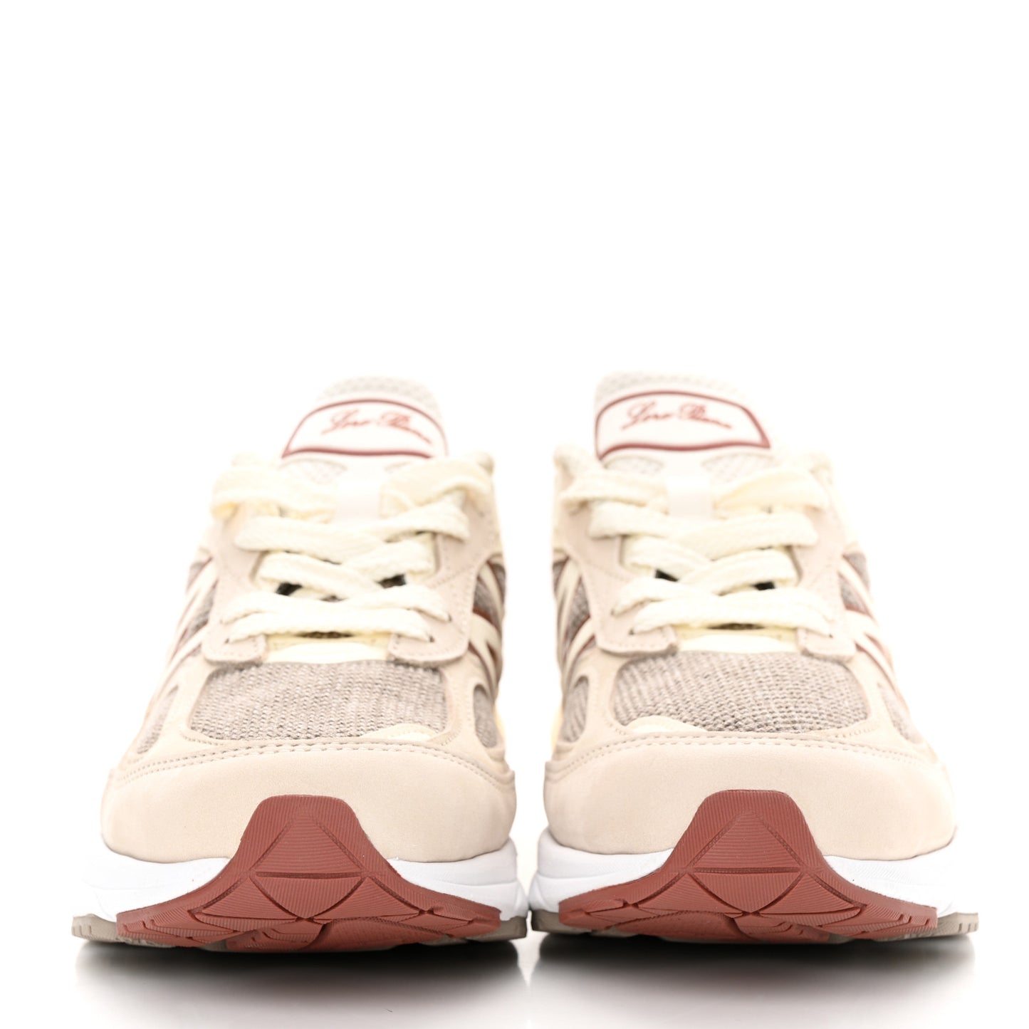 X NEW BALANCE Suede Pecora Wool Calfskin 990v6 Sneakers 5.5 Beige