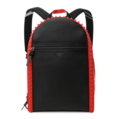 Christian Louboutin Calfskin Nylon Backparis Spiked Backpack Black 1 of 10