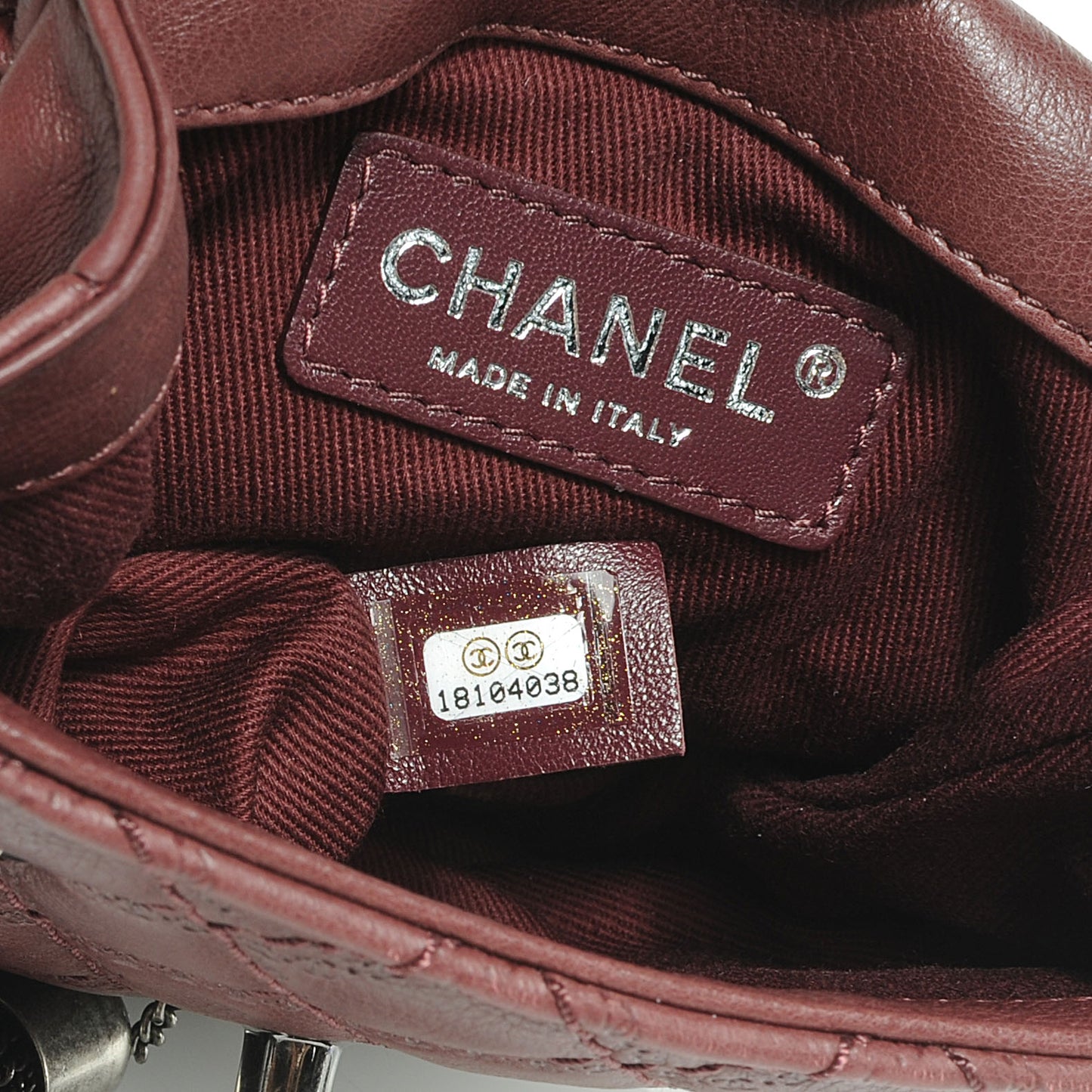 Calfskin Coco Sporran Small Tassel Flap Burgundy
