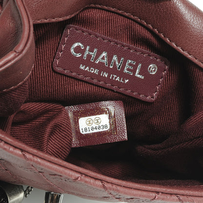 Chanel Calfskin Coco Sporran Small Tassel Flap Burgundy 8 of 8