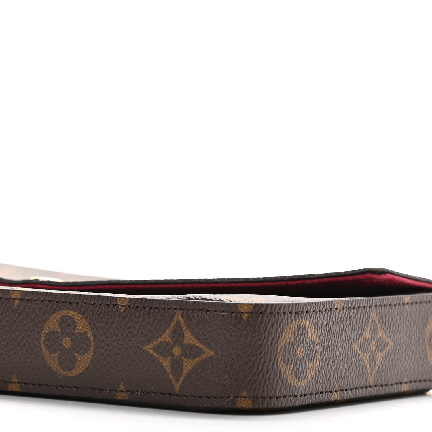 Louis Vuitton Monogram Pochette Felicie Chain Wallet Fuchsia 10 of 11