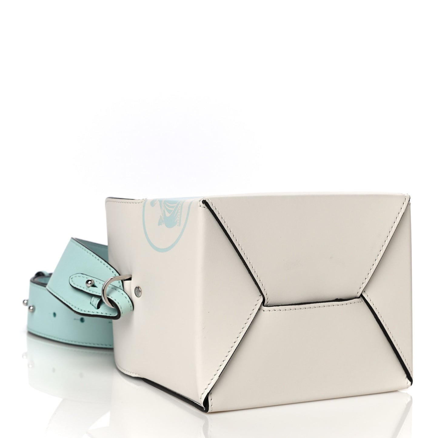 Nomad Calfskin Happy Box Shoulder Bag White