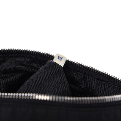Prada Tessuto Nylon Saffiano Hobo Black 9 of 11