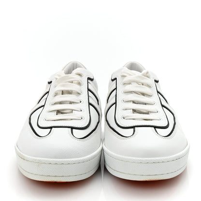 Hermes Epsom Mens Boomerang Sneakers 43.5 White Black 3 of 10