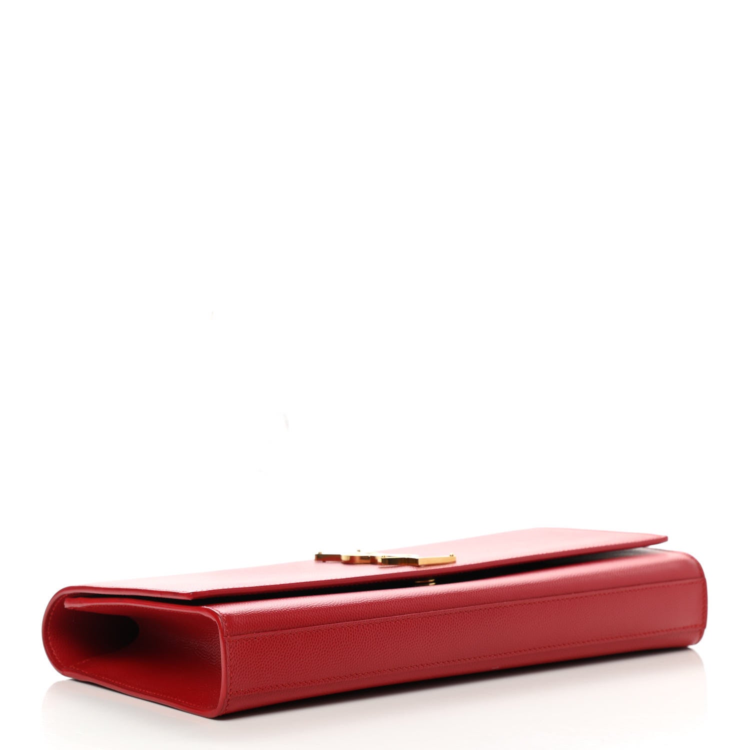 Saint Laurent Grain De Poudre Classic Monogram Cassandre Clutch New Red 4 of 12