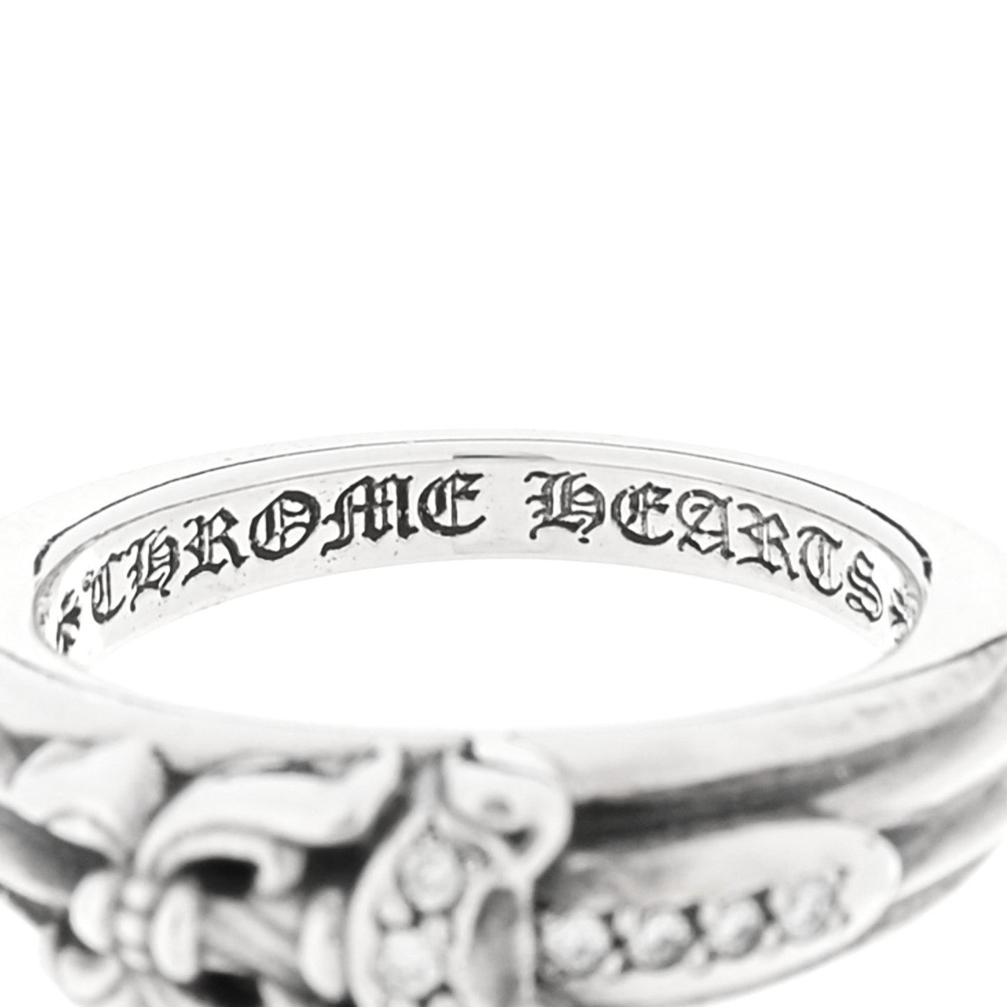 Sterling Silver Diamond Small Dagger Ring 43 2.75