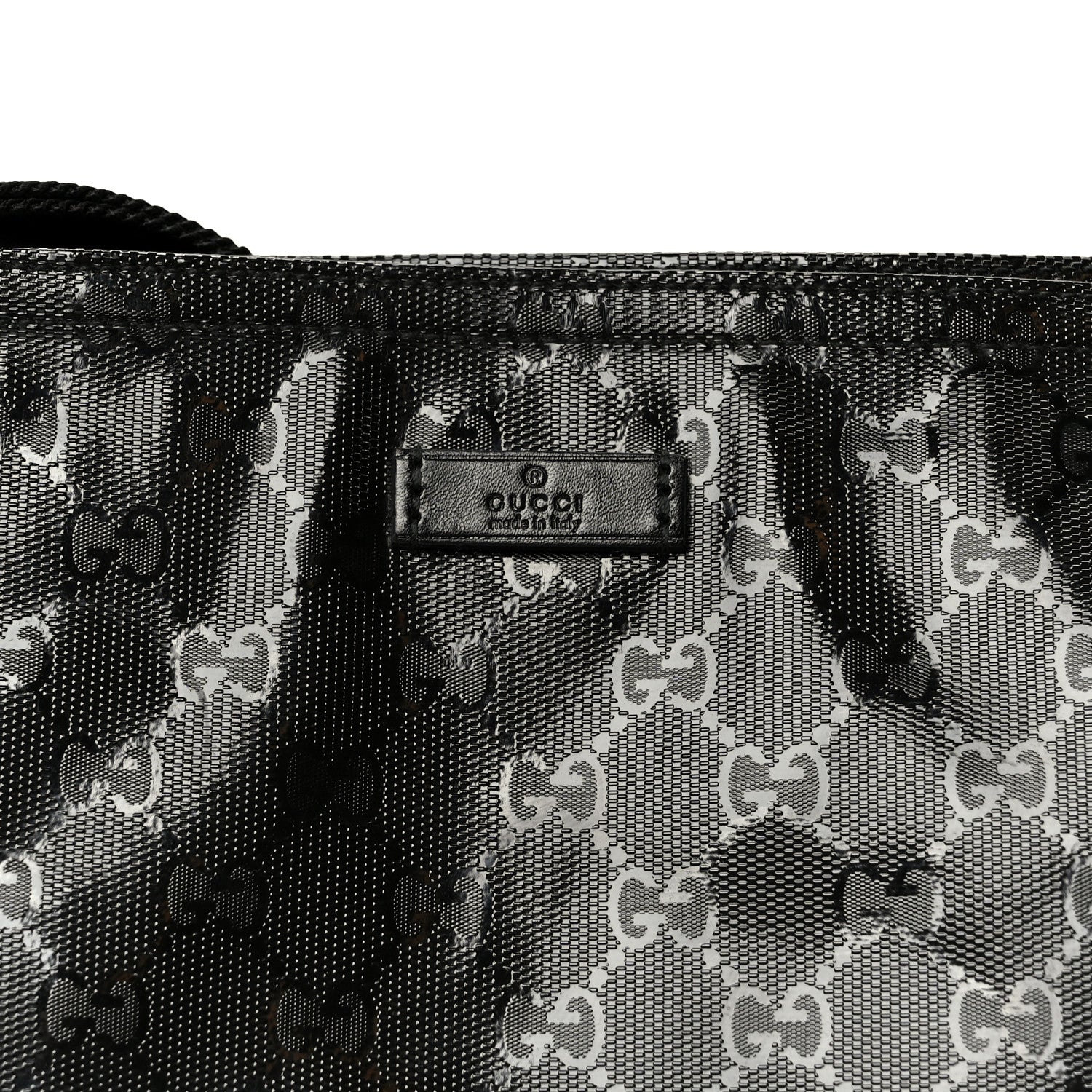 Gucci Imprime Monogram Medium Flat Messenger Bag Black 9 of 12