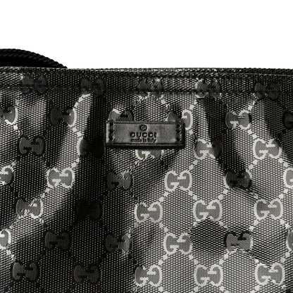 Gucci Imprime Monogram Medium Flat Messenger Bag Black 9 of 12