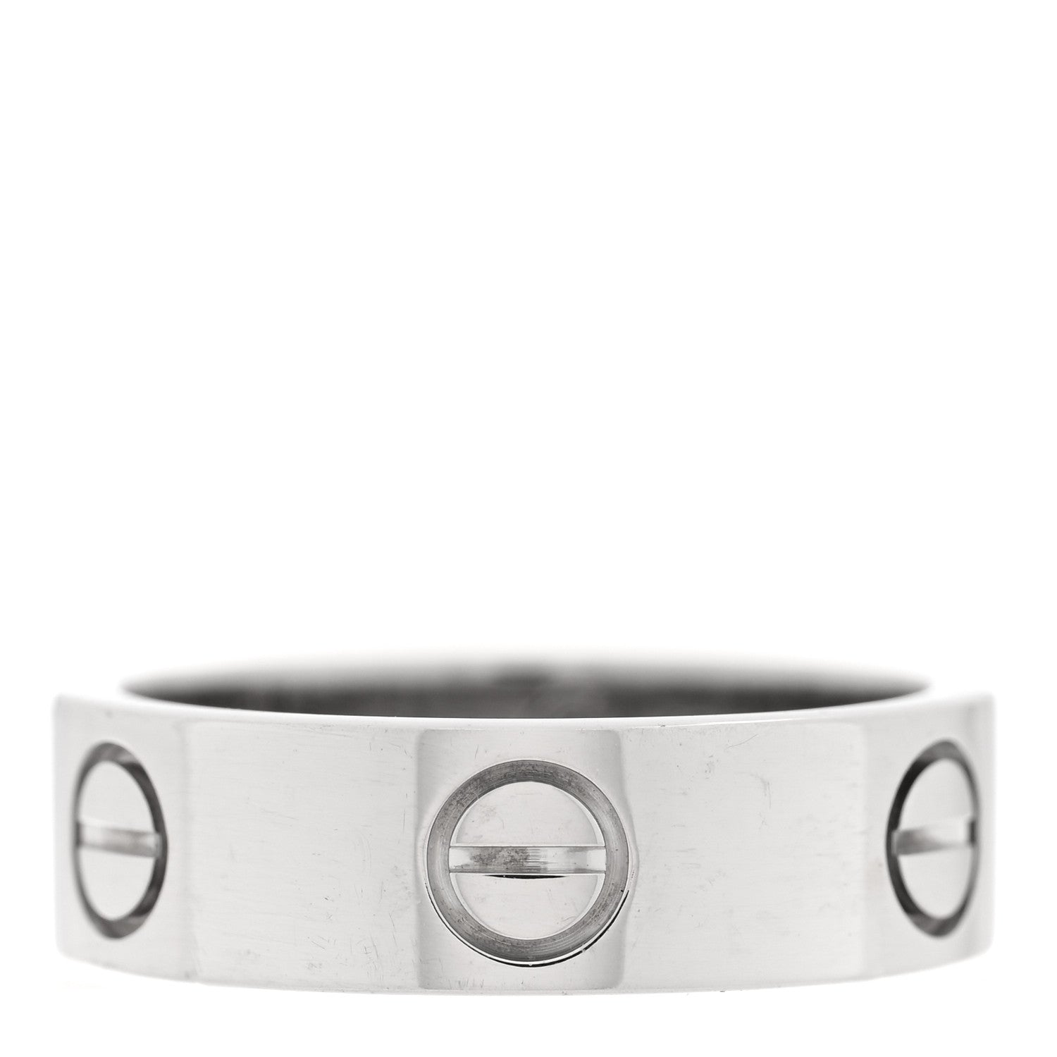 Cartier 18K White Gold 5.5mm LOVE Ring 51 5.75 1 of 4