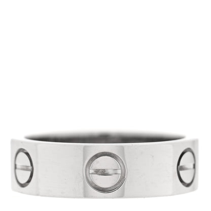 Cartier 18K White Gold 5.5mm LOVE Ring 51 5.75 1 of 4