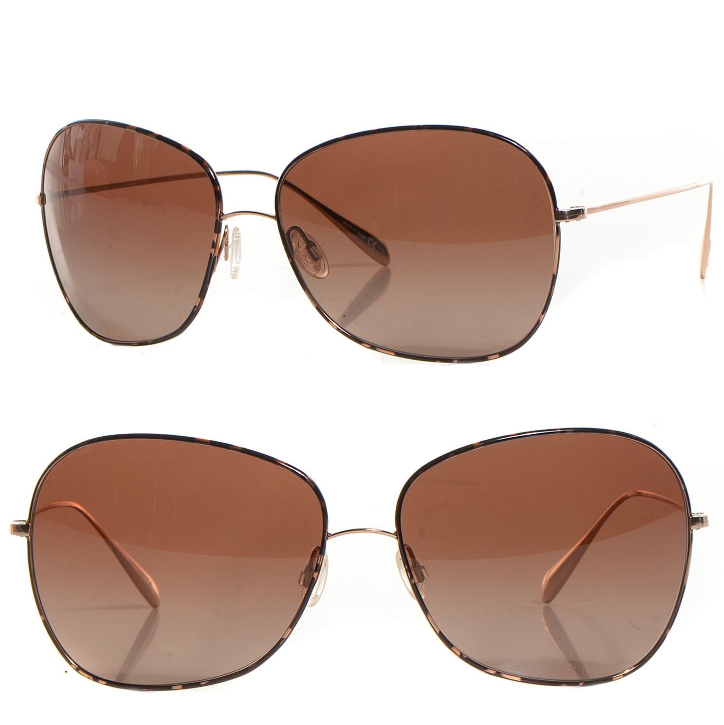 Metal Polarized Elsie Aviator Sunglasses Tortoise