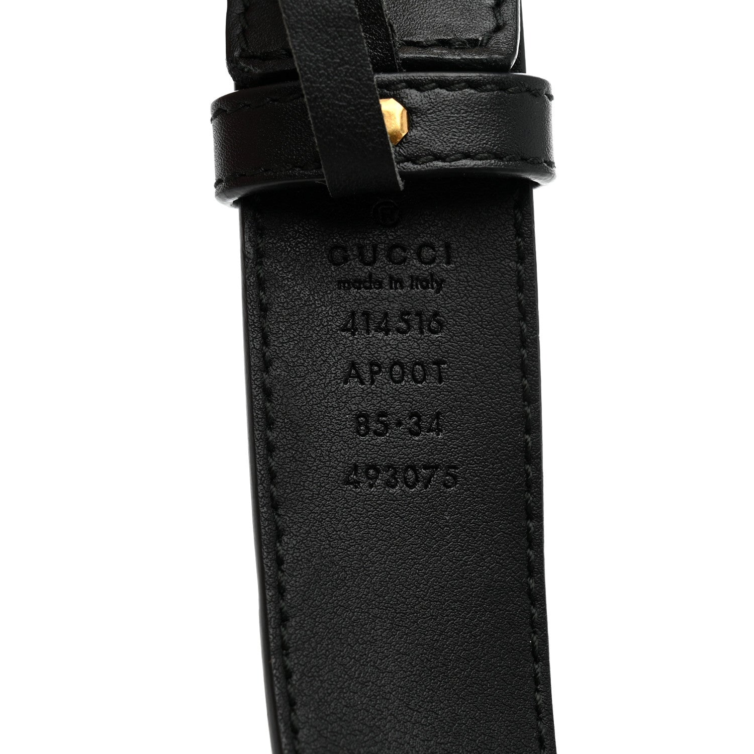 Gucci Calfskin Double G 30mm Belt 85 34 Black 3 of 5