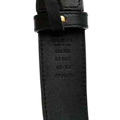 Gucci Calfskin Double G 30mm Belt 85 34 Black 3 of 5