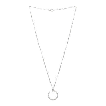 Cartier 18K White Gold Diamond Juste Un Clou Paved Pendant Necklace 3 of 5