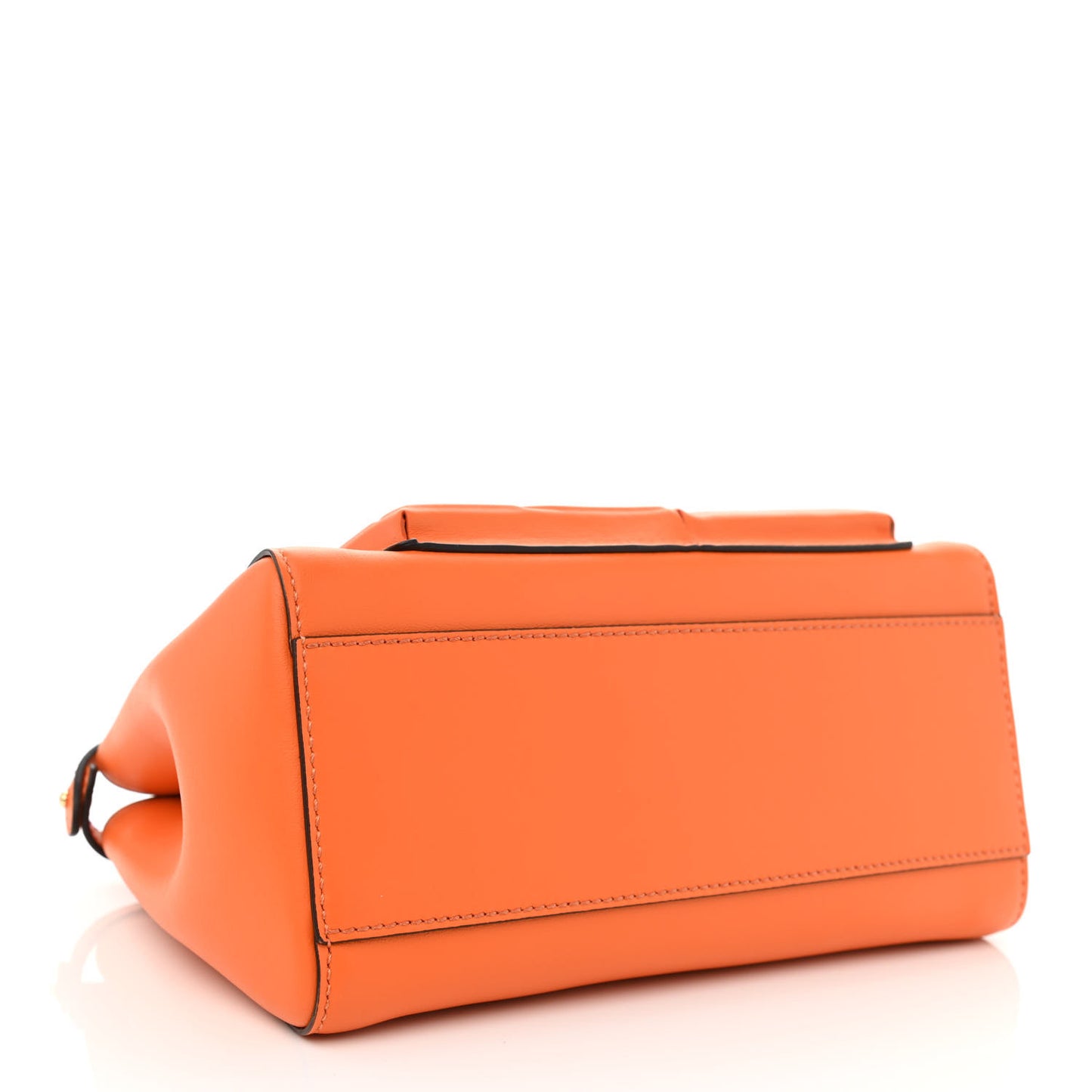 Vitello Grace Matte Two Pocket Mini Peekaboo Iconic Satchel Aranciata