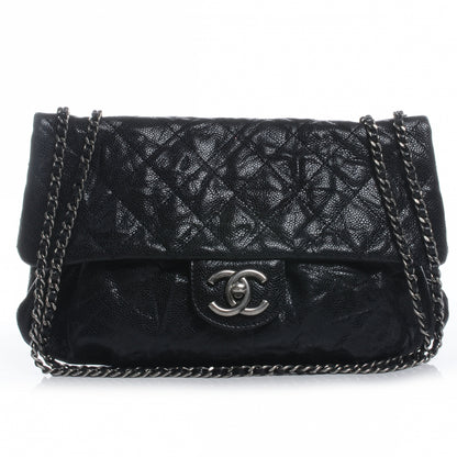 Chanel Glazed Caviar Quilted Small Elastic Flap Black 1 of 8
