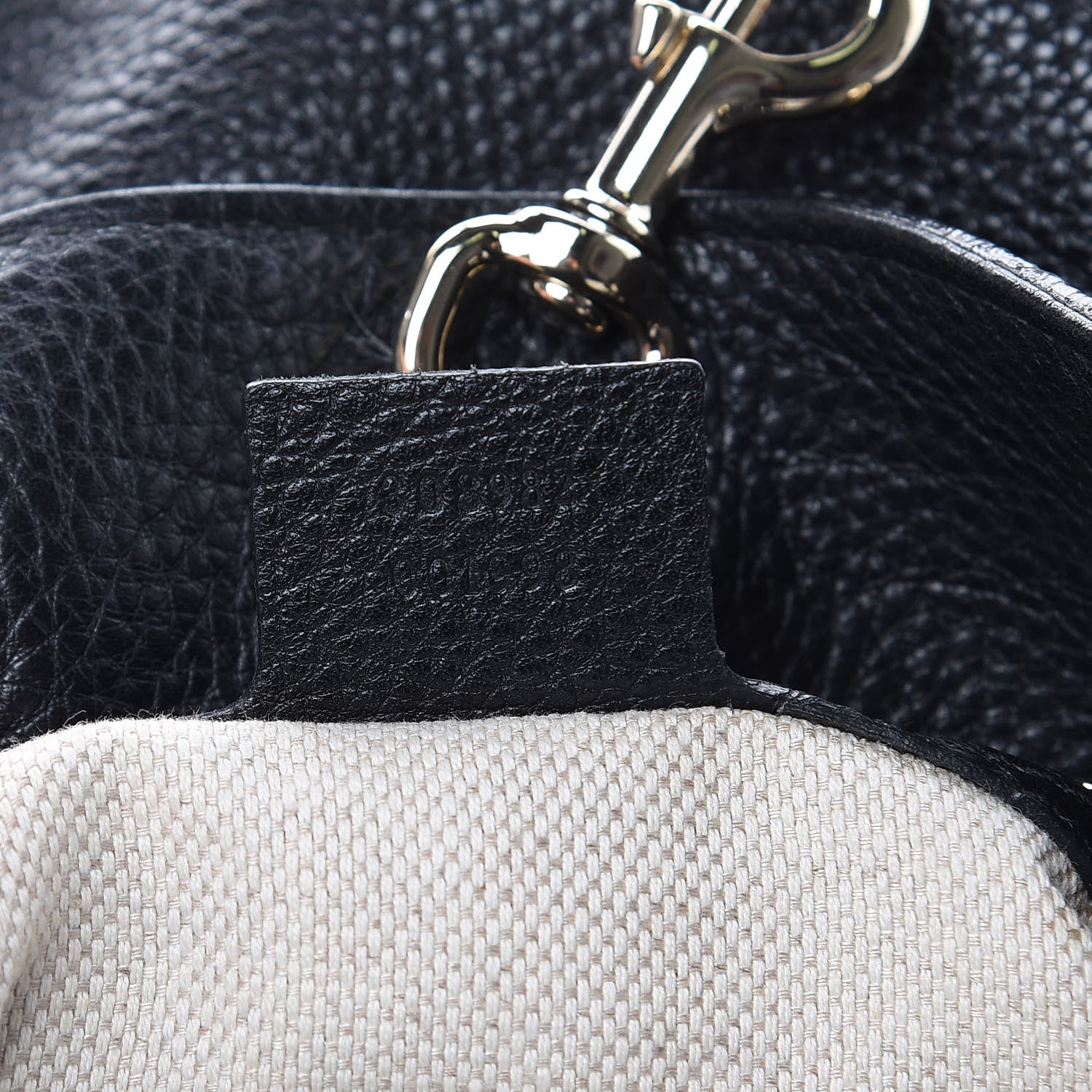 Gucci Pebbled Calfskin Medium Soho Chain Shoulder Bag Black 7 of 14